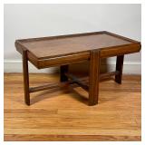 MID CENTURY PARQUETRY LOW TABLE