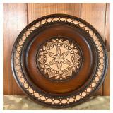 FOLK ART ARTIST CARVED PLATE