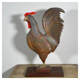 FOLK ART CARVED ROOSTER
