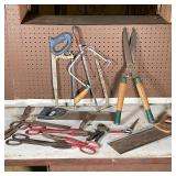 LOT MISC. CUTTING TOOLS | Including various saws, scissors, and a trimmer (Greenbrier No 51262)