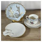 (4pc) LENOX & LIMOGES PORCELAIN