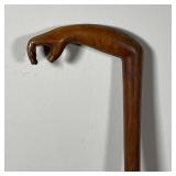 FOLK ART CARVED ARM CANE