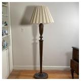 CARVED WOOD FLOOR LAMP