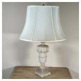 CARVED MARBLE TABLE LAMP