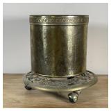 BRASS PLANTER & STAND