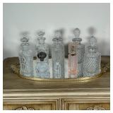 (9pc) CUT & OTHER GLASS & TRAY