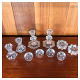 (10pc) GLASS CANDLES HOLDERS