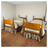 PAIR FOUR POSTER BEDS