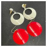 TWO PAIRS MID CENTURY EARRINGS