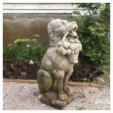 CEMENT GARDEN DOG STATUE