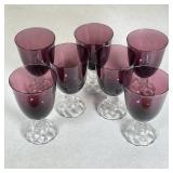 (7pc) AMETHYST GLASS GOBLETS
