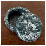 SIKU CARVED SOAPSTONE BOX