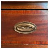 ANTIQUE REGENCY SIDEBOARD | flanked by serpentine-front drawers; h. 37 x 66 x 25 in. 