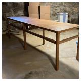 CUSTOM LONG WORK TABLE | Custom made for a 14th street office, relocated last year; h. 29 x 93-1/2 x