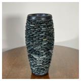 SMOOTH PEBBLE VASE | Very heavy! 12 in. tall 