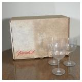 (9pc) BACCARAT WHITE WINE GLASSES | With original box; h. 6 x dia. 3 in. 