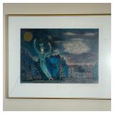 MARCEL MARCEAU (1923 - 2007) | Self portrait in city streets, Lithograph #248/275 signed "Marcel Mar