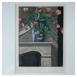 RICK LOUDERMILK (b. 1959) | Etching of "Fireside Tulips" 224/350 by Rick Loudermouth, signed with ce