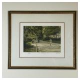 HAROLD ALTMAN (1924 - 2003) | Framed behind glass, lithograph etching "Parc Montsouris 1982" 243/255