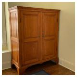 MAHOGANY TWO DOOR ARMOIRE | h. 61 x 22-1/2 x 48 in. 