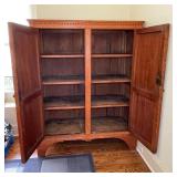 MAHOGANY TWO DOOR ARMOIRE | h. 61 x 22-1/2 x 48 in. 