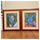 (4pc) LARGE FRAMES | 27-1/2 x 23-1/2 in. (overall); 17 x 13 in. (sight) 