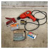 BLACK & DECKER DRILL | plus a staplegun, other items 