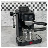 KRUPS ESPRESSO MACHINE | Krups Type 963 four cup espresso maker, with milk frother, powers on ; h. 1