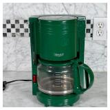 10-CUP COFFEE MAKER | Forest green! Connaiseur Home Concepts 10 cup coffee maker; h. 12 in. 