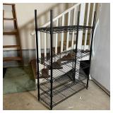 BLACK RACK SHELVING UNIT | 5-tier; h. 55 x 36 x 14 in. 