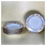 (8pc) KPM GILT BOWLS | Konigliche Porzellan-Manufaktur Berlin handpainted porcelain bowls with gilt 