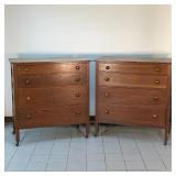 PAIR MISSION STYLE RAMSEUR BUREAUS | Two dressers made by Ramseur Furniture Company, special order #