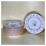 (12pc) ROYAL DOULTON BOWLS | Royal Doulton bowls marked "RaNo 594,902"; floral design; dia. 9 in.