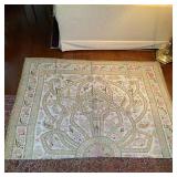 ANTIQUE PERSIAN COVERLET | Intricately embroidered in gold thread, with beads and tassels, decorated