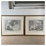 PAIR REPRODUCTION PRINTS | Rowlandson, including "Four O