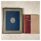 (2pc) LEATHER BOUND BOOKS | Including Toutankhamon by Aria Svati, signed, inscribed with dedication,