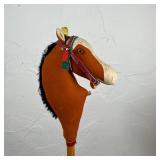 STEIFF HORSE TOY | Early Steiff horse riding toy, with a stuffed felt body, leather bridle and bit, 