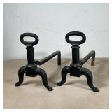 PAIR ANDIRONS | h. 11-1/4 x l. 15 in. 