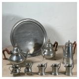 COLLECTION MISC. PEWTER | Including a set of 3 Reed & Barton Centennial pewter pitchers, a round Pre