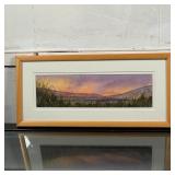 SUNSET WATERCOLOR PAINTING | By Donal Branigan, titled on verso "Killarny Sky", showing birds in fli