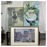 (3pc) FRAMED IMPRESSIONIST POSTERS | Including "Impressionists