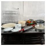 GROUP BAKEWARE | Including a sifter, Kitchenaid roller, a Kaiser spring form cake pan, an Anchor Hoc