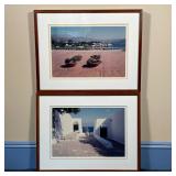 PAIR FRAMED TRAVEL PHOTOGRAPHS | Showing Greek scenes; overall 19 x 24-1/2 in. 