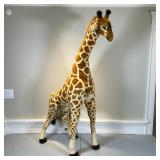 LARGE STUFFED GIRAFFE | Tall! Standing stuffed giraffe figure by Melissa & Doug; h. 54 x l. 33 x w. 