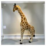 LARGE STUFFED GIRAFFE | Tall! Standing stuffed giraffe figure by Melissa & Doug; h. 54 x l. 33 x w. 