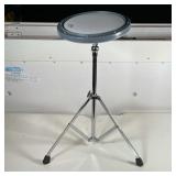REMO PRACTICE PAD | Practice your drumming, on an adjustable chrome stand; h. 25 x dia. 11-1/2 in. 