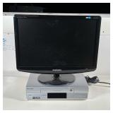 (2pc) TV & VHS PLAYER | Including a Samsung 20 inch flatscreen TV and a Panasonic VHS player [untest