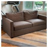 GRAY SOFA | Of nice small size, having two cushions (removable seat and back cushions); h. 34 x w. 7