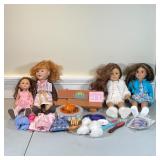 AMERICAN GIRL DOLLS & ACCESSORIES | Including 2 American girl dolls, an Alexander Doll Co. doll, and