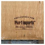 PIER 1 SOLID WOOD FILE CABINET | Brazilian wood filing cabinet by Pier 1 Imports, having two drawers